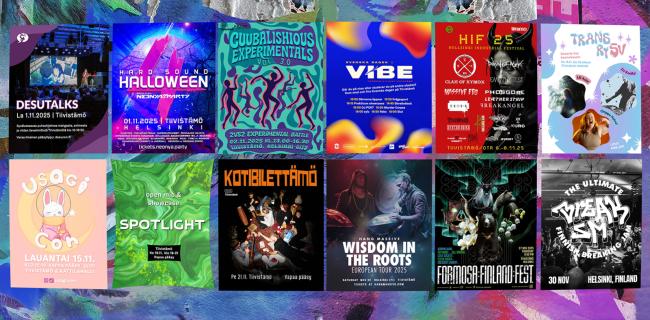 Tiivistämö: marraskuun tapahtumia Tapahtumien bannerit