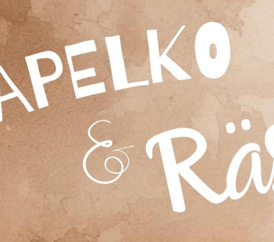 Vaaleanruskealla taustalla teksti Acapelko & Räsy 